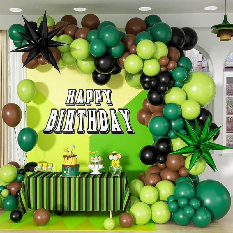 Green brown balloon
