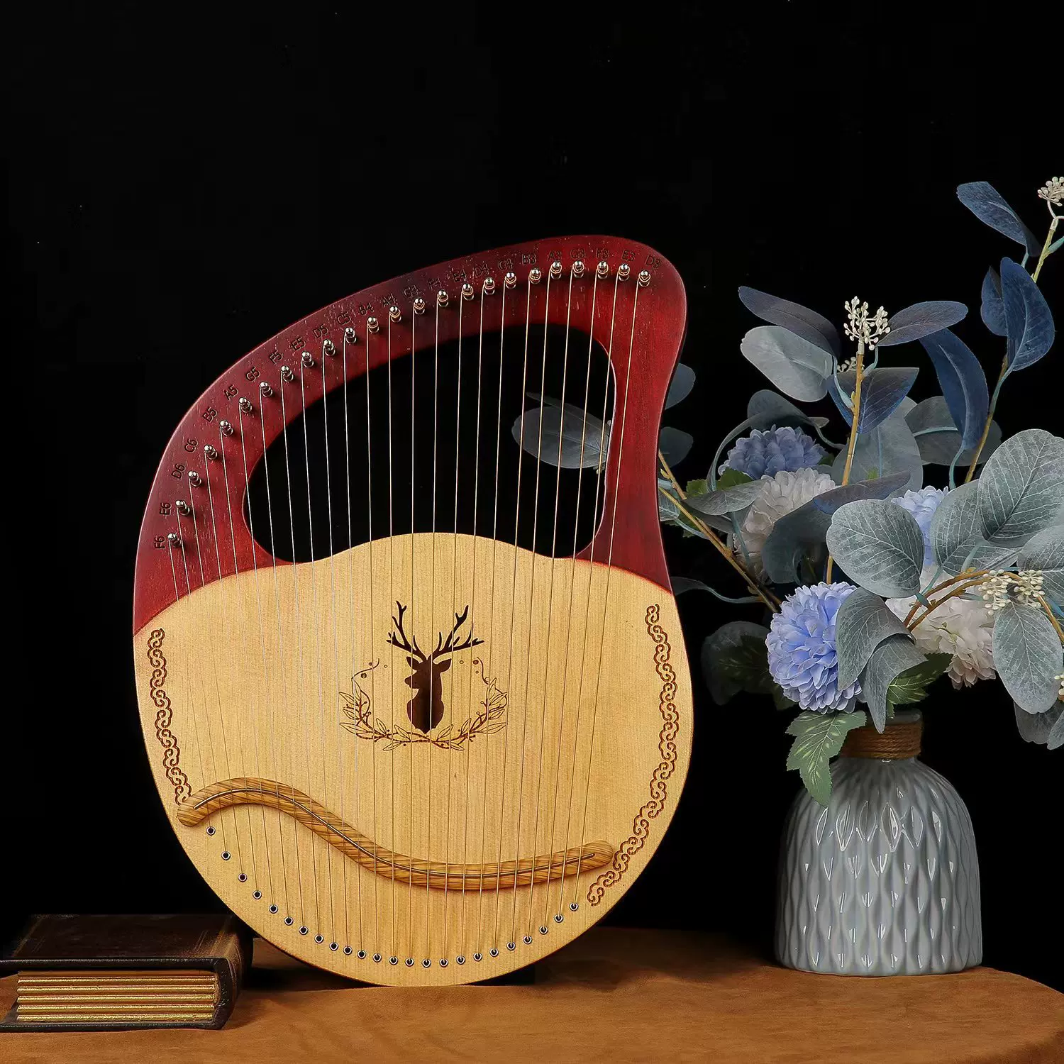 16/24弦莱雅琴小竖琴小乐器易学便携式小型里拉琴箜篌lyr琴初学者