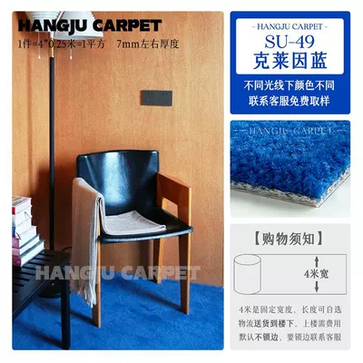 Room, Home, Live Streaming Room, Car Carpet - plain-49-klein-blue