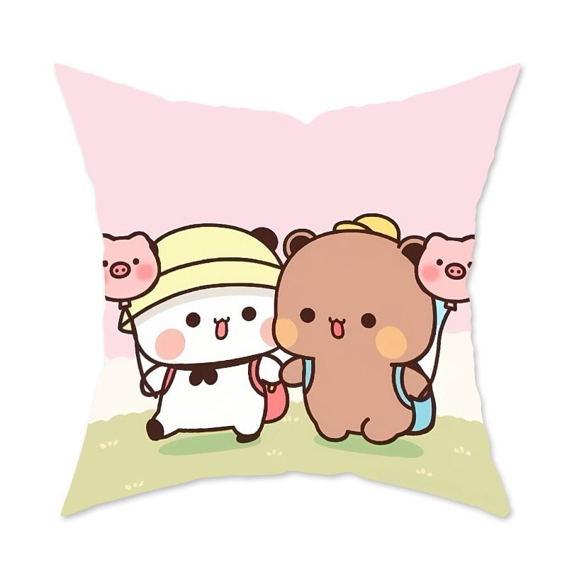 かわいい漫画抱き枕飾りソファリビングルームクッション寝室アニメ柄抱き枕腰枕カバー|undefined