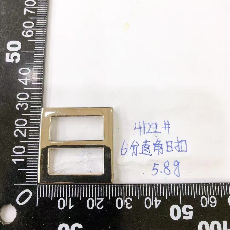 亜鉛合金製日本式バックル、直角シルバーメタルダイカスト角型3段階バックル、高級荷物用バッグウェビング調整バックル|undefined