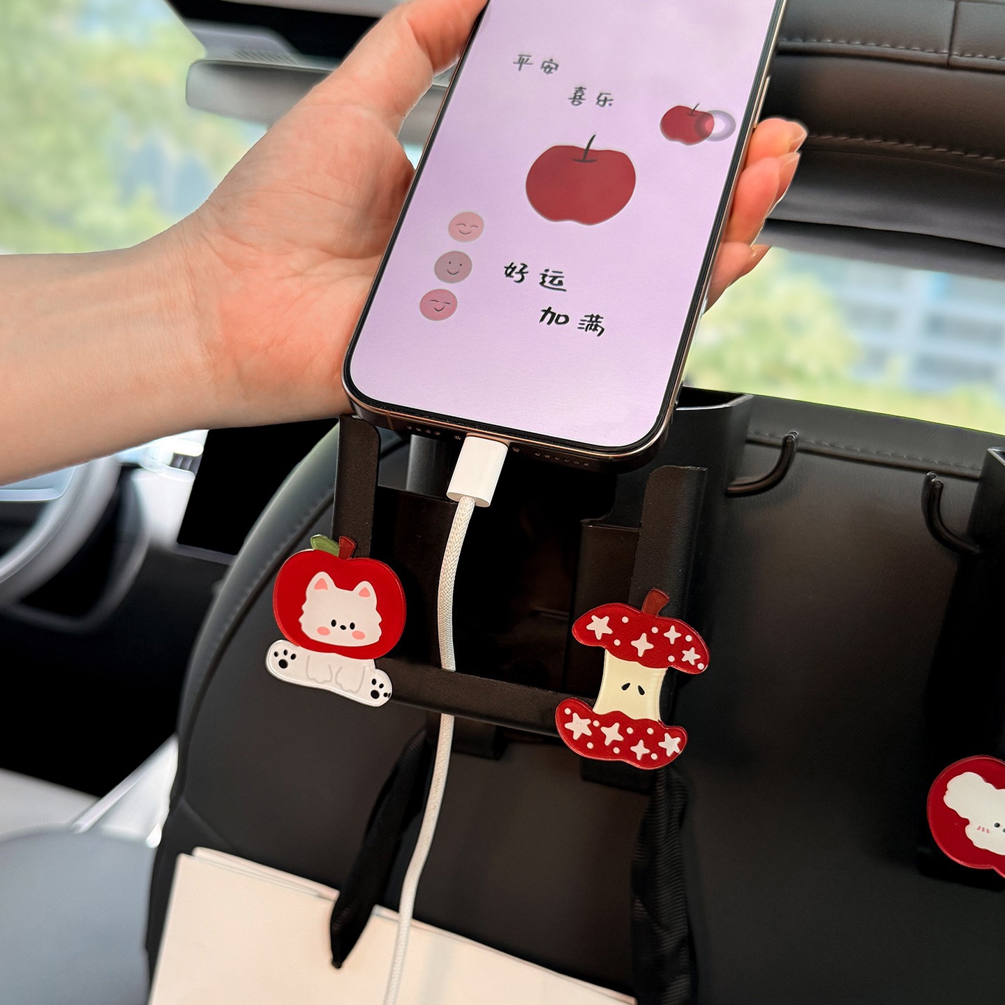 2026 New Model Car Hook Drink Cup Holder Multifunctional Storage Box for Car Seat Back Cute for Women