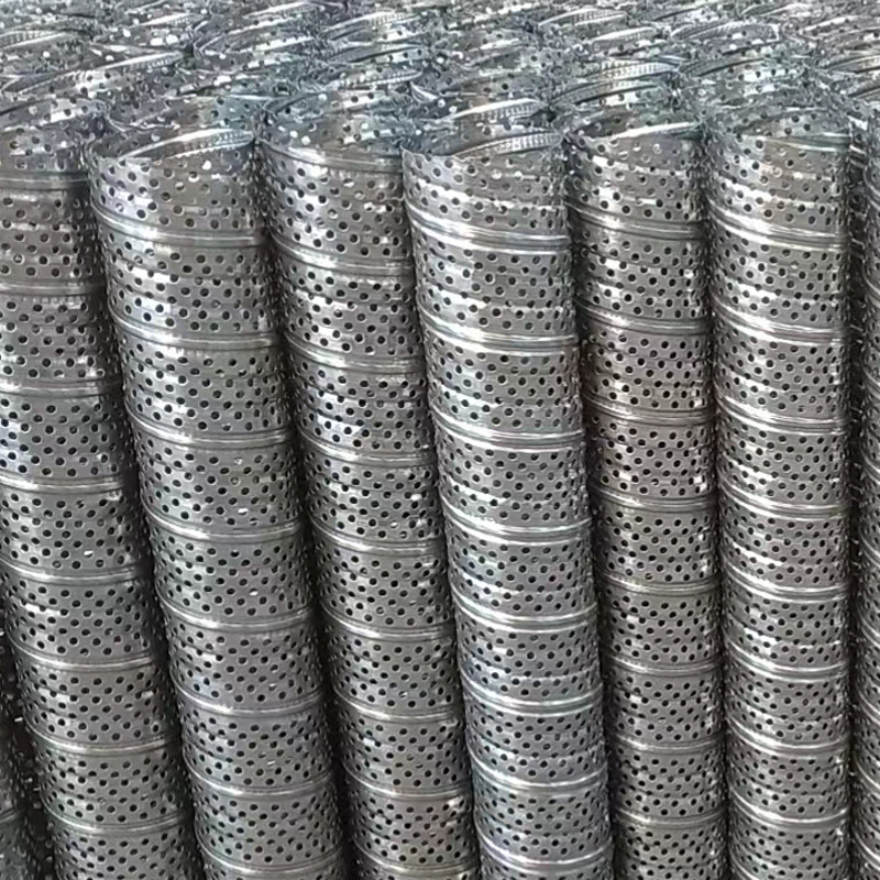 不锈钢滤芯骨架滤网螺旋内撑镀锌中心圆孔过滤器油过滤专用
