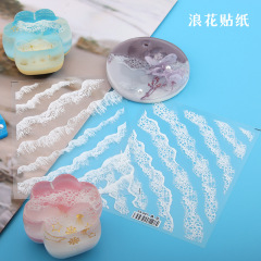 diy エポキシ樹脂海洋水波紋ステッカーシミュレーションスプラッシュモールドハードウェアジュエリーアクセサリー uv 接着剤大サイズ