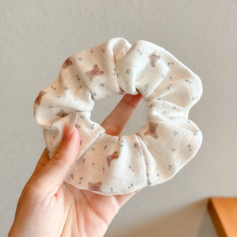 法式文艺~复古甜美方巾大肠发圈女高级感超大号马尾头绳发 饰头饰|undefined