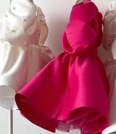 Abito rosa con maniche a sbuffo e dettagli di perle, gonna tutù da principessa per bambine, costume da spettacolo di danza, abito da passerella per pianoforte_voghion.com