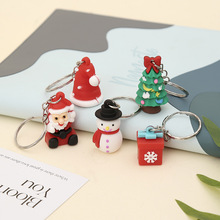 圣诞节钥匙扣挂件圣诞老人锁匙链立体汽车钥匙链圈书包挂饰小礼品