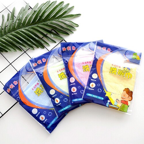 Oily proof thick dishwashing cloth, genuine wood fiber kitchen rag, non-stick dishwashing cloth, cleaning abrasive pad