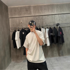 高バージョンパリクラシックアルファベットロゴ反射プリント半袖tシャツB家小襟元正しい世家半袖t