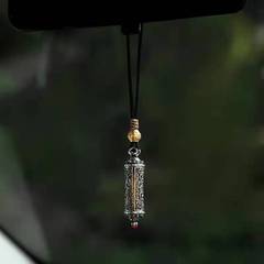 花開招財觀音菩薩嘎烏盒吊墜女高檔平安汽車掛件項鍊潮男