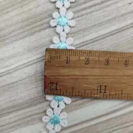 厂家直供小雏菊双色花边女装DIY服装辅料手工小花朵裙边辅料