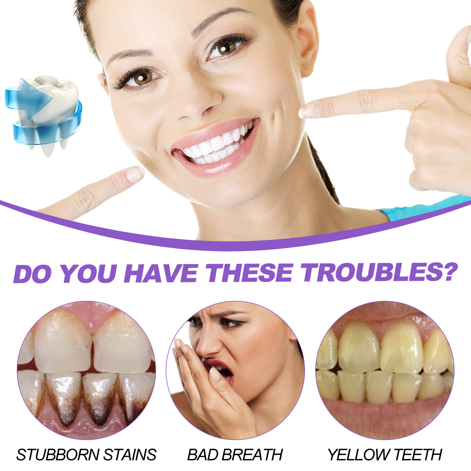 EELHOE V34 dentifrice violet répare les dents jaunes et les taches nettoyage buccal haleine fraîche dentifrice blanchissant_voghion.com