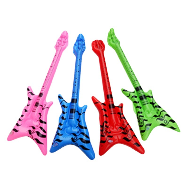 Inflatable Music Balloon Set Cross-Border Toys Simulation Musical Instruments Inflatable Musical Instruments Pvc Inflatable Guitar Microphone