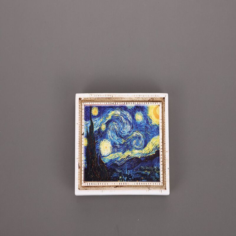 树脂冰箱贴立体世界名画相框冰箱贴油画磁吸贴文创梵高冰箱贴批发|undefined