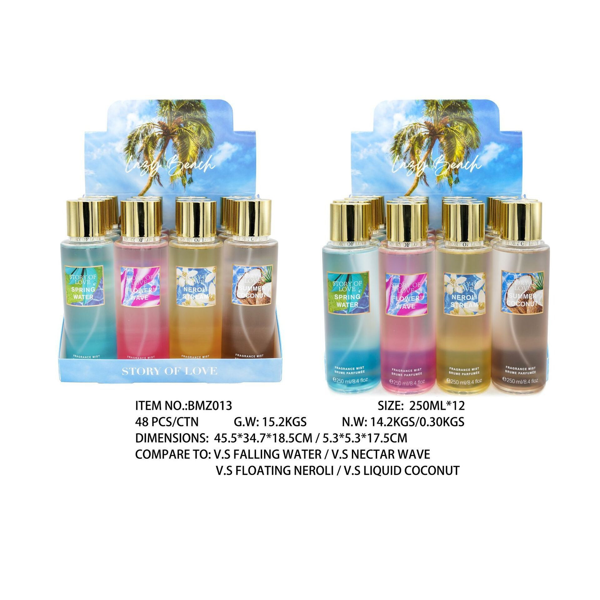 Perfume para mujeres 250ml spray corporal comercio exterior sudeste asiático sudamericano fragrancia para hombres estand paquete de muestra especial image 5