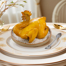 广西农家散养盐焗鸡传统古法制作即食咸香风味餐饮酒店预制食材