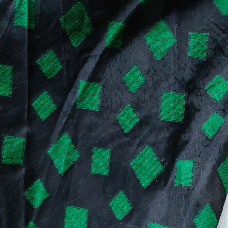 小方格图案色织梭织提花剪花面料适用于服装装饰沙发布鞋子布