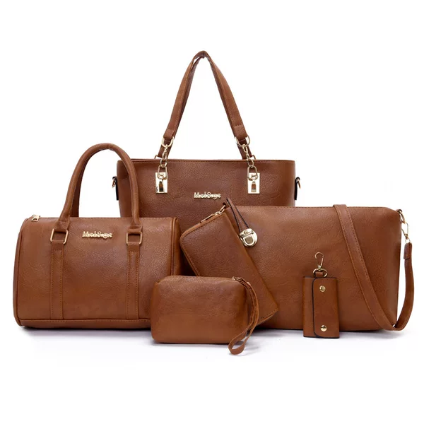 Cross-Border Foreign Trade Women's Bags 2026 New Trend Six-Piece Set of Mother-Daughter Bags, Handbags, Shoulder Bags, Crossbody Bags Wholesale