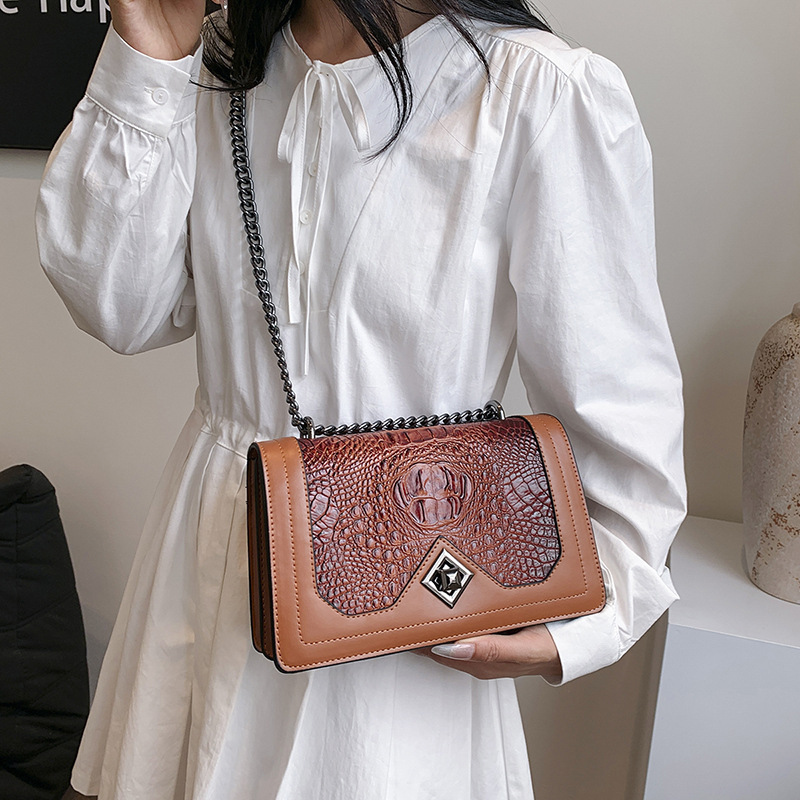 Crocodile-patterned Luxury Texture Underarm Women's Large Capacity, Multi-layer Storage, Hand-held Shoulder Bag, Stylish_voghion.com