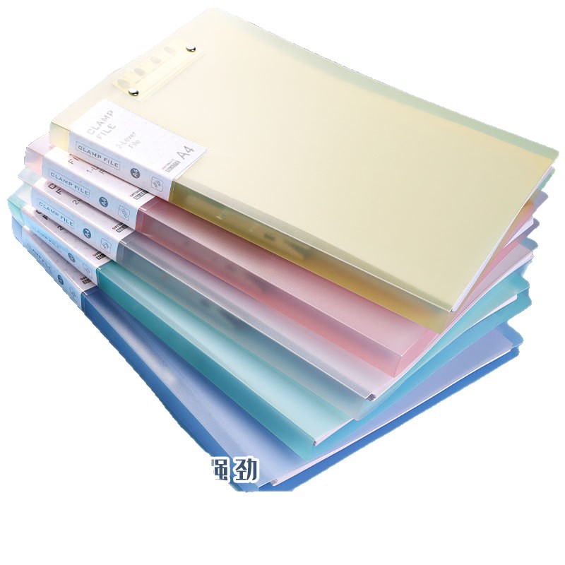 Carpeta a4 carpeta simple y doble carpeta transparente moda pequeña y fresca material de oficina papelería archivo almacenamiento de datos