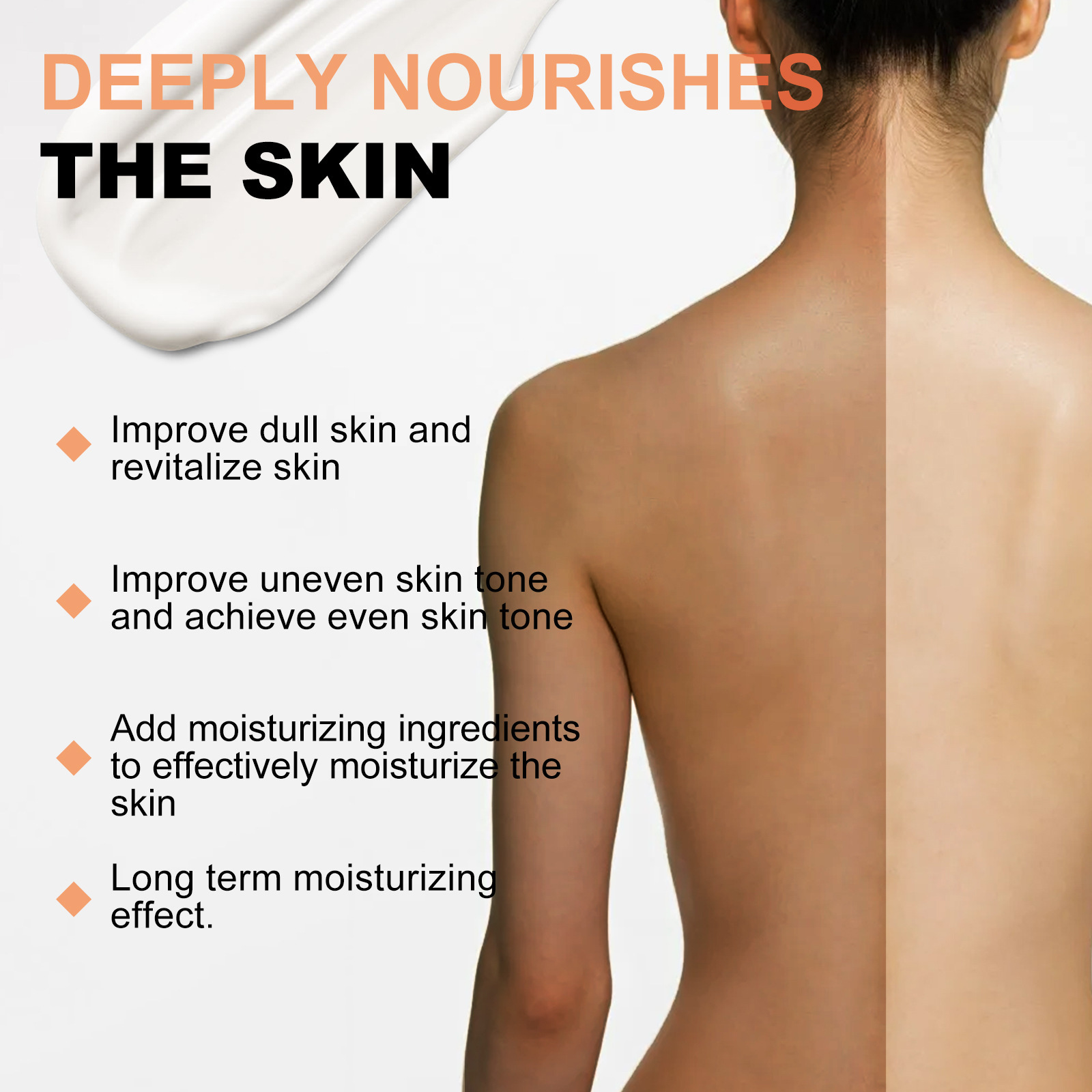 Λοσιόν σώματος West&Month Brightening για λεύκανση δέρματος, ενυδάτωση, λεύκανση και ομορφιά_voghion.com