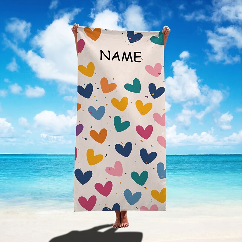 Etsy's Cross-Border Bestseller: Customizable Heart-Shaped Spotted Beach Towel, an Ideal Gift for Family and Friends Etsy's Cross-Border Bestseller: Customizable Heart-Shaped Spotted Beach Towel, an Ideal Gift for Family and Friends