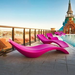 Fiberglass Lounge Chair Swimming Pool Rest Lounge Chair Custom Outdoor Seat Combination Beach Chair Indoor Courtyard Leisure Seat
