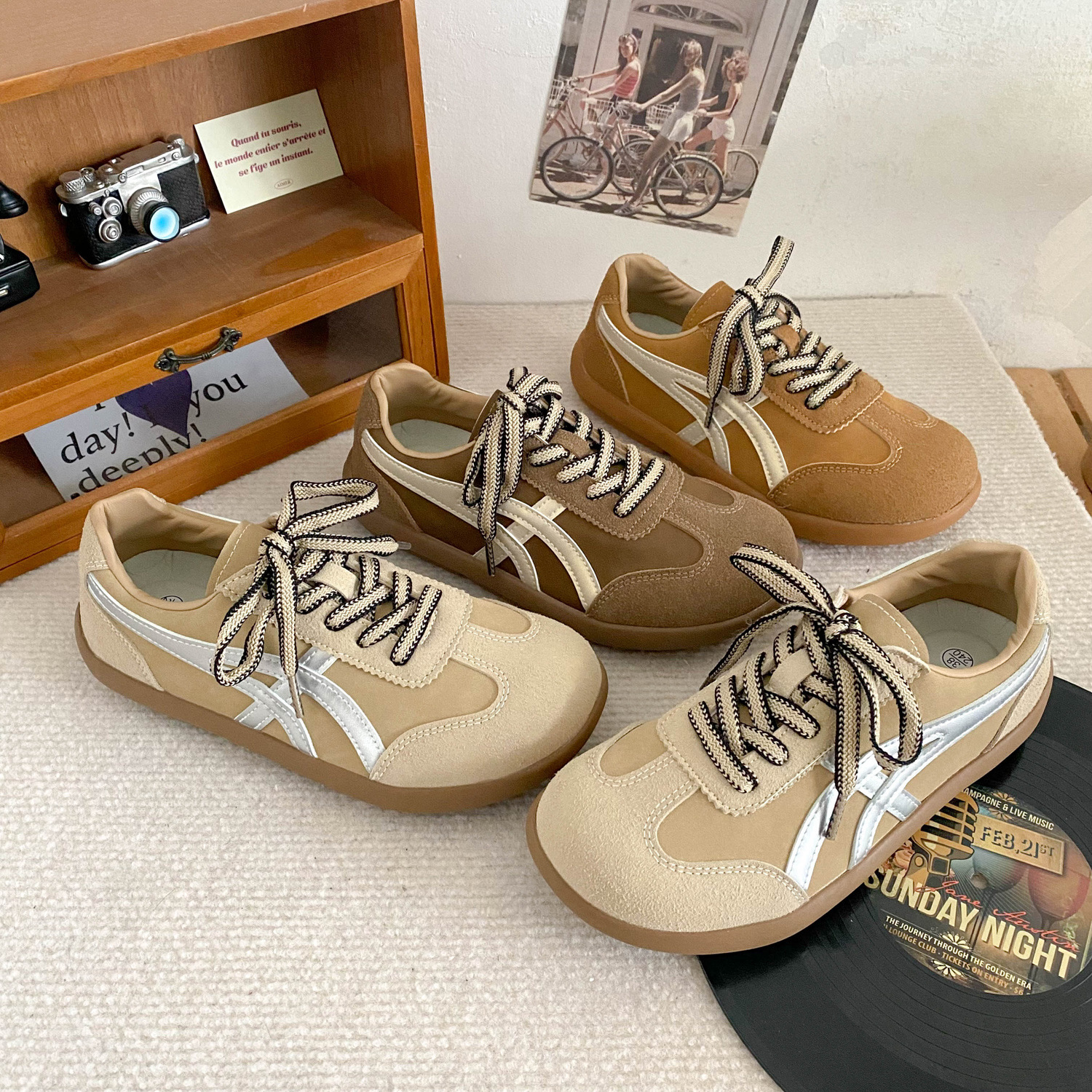 Foreign Trade Wholesale Forrest Gump Shoes Spring Style Internet Celebrity Trendy Fashion Casual Sneakers Women's Outdoor Lightweight Breathable Color Matching Women's Shoes