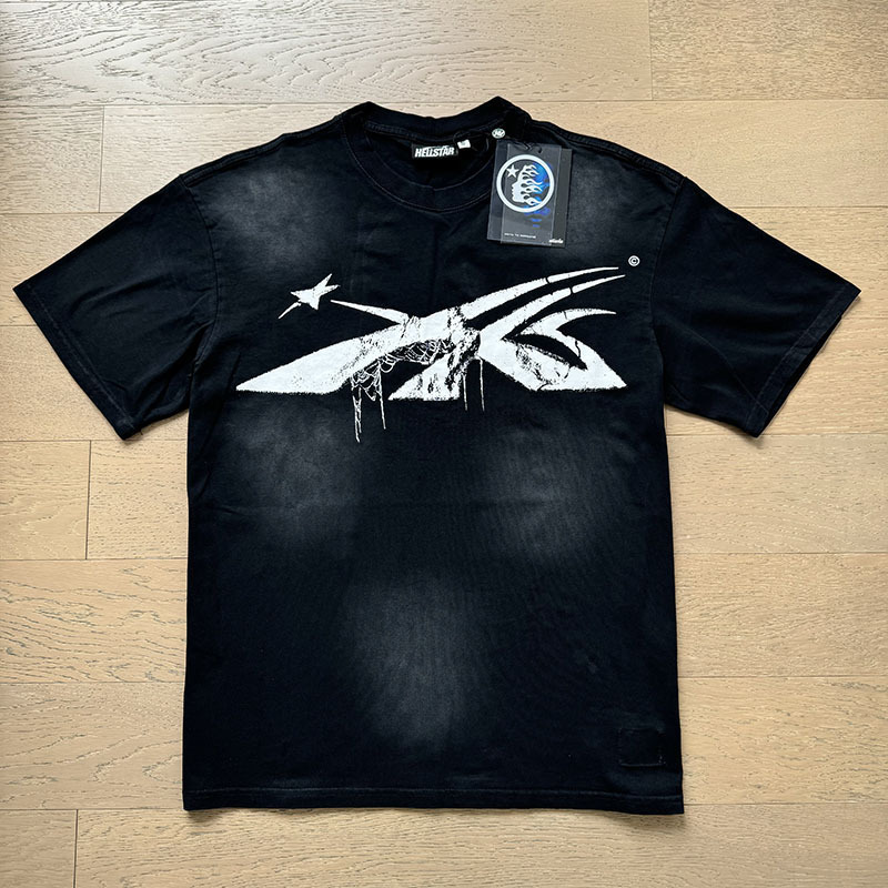 新型美潮Hの星シリーズプリント双紗純綿カジュアル男女夏カジュアルゆったり半袖tシャツ|undefined
