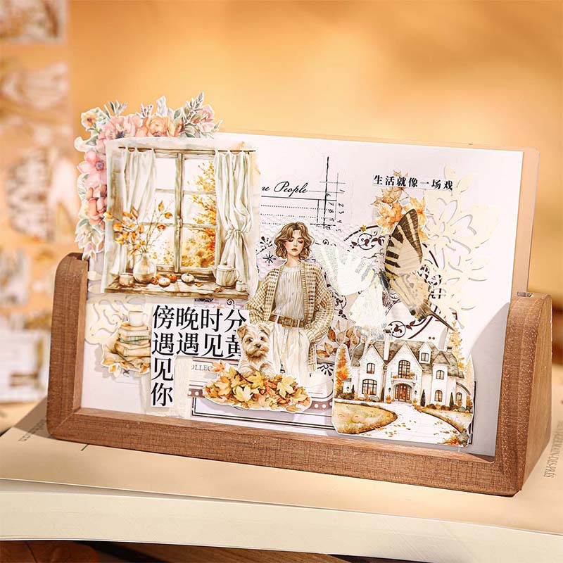 굿데이 PET테이프 당신의 앨범 나뭇잎 시리즈 가을 매트 핸드북 소재 장식 테이프