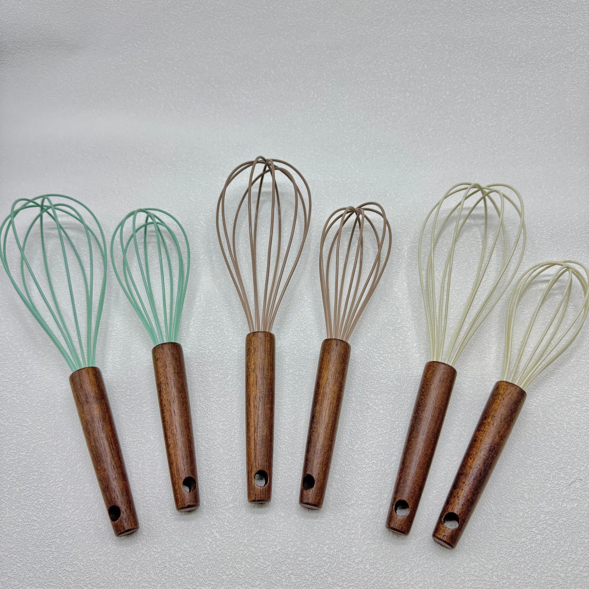 Silicone Manual Egg Beater With Stainless Steel Handle Tool_voghion.com