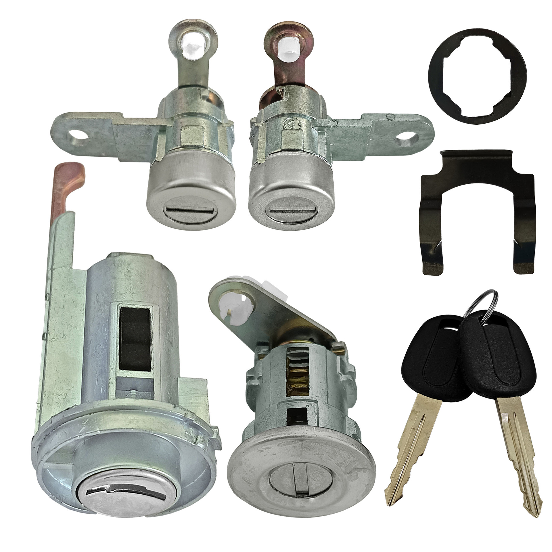 Cerradura de Coche Completa con Manija Pequeña para Buick 03-07 Excelle Antiguo, Cerradura de Encendido, Cerradura de Puerta Trasera, Manija Pequeña con 2 Llaves