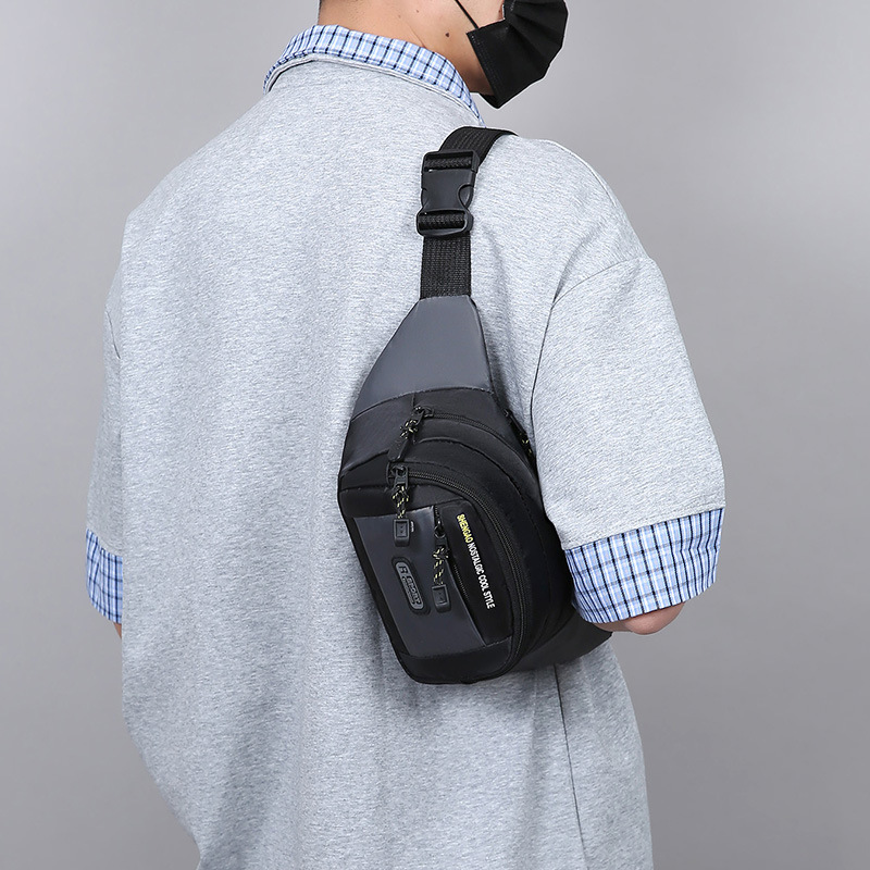 Bolso de pecho coreano de moda para correr bolso de gimnasio bolso de cintura bolso de hombro deportivo de moda nuevo bolso de pecho para hombres y mujeres