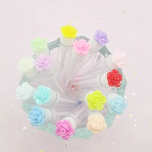 Wholesale foreign trade spring multi-color rose eyelash independent test tube brush portable makeup brush tube eyelash