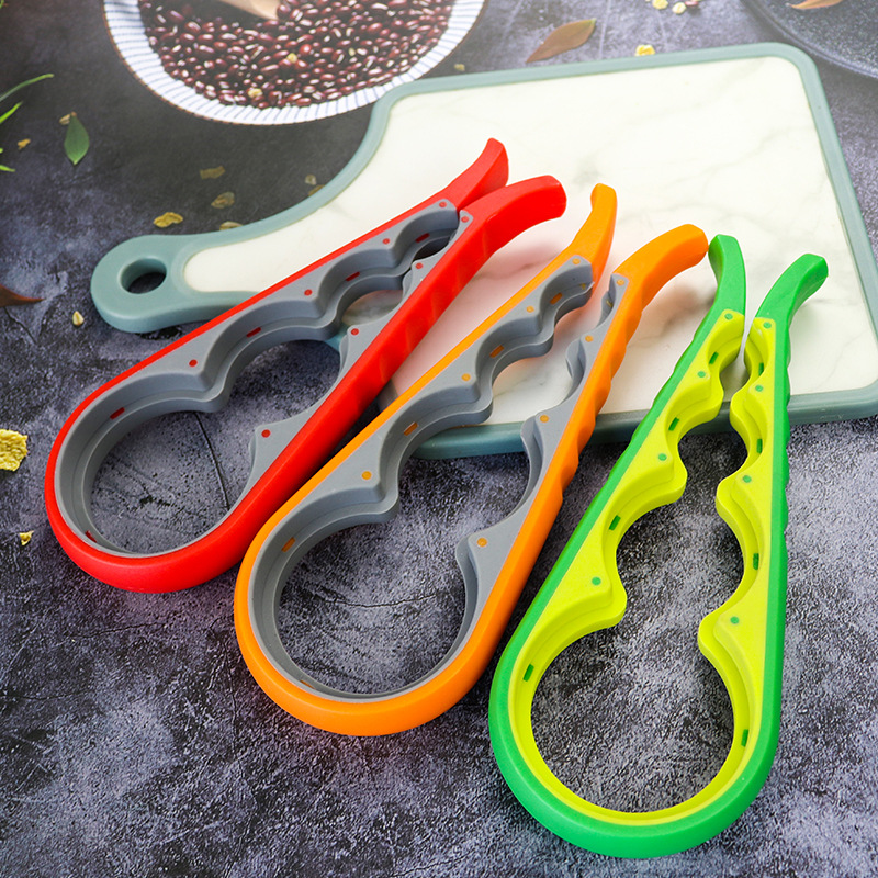 4-in-1 bottle opener, four-hole plastic multi-functional easy-open can opener, can opener, can opener, cap opener