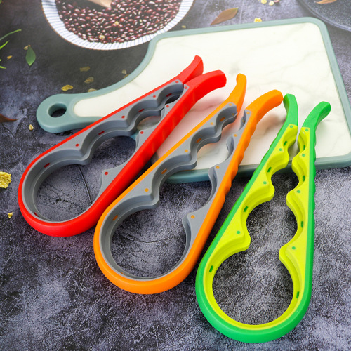 4-in-1 bottle opener, four-hole plastic multi-functional easy-open can opener, can opener, can opener, cap opener