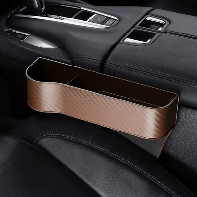 Box Cross Border, Car storage bag/box - carbon-fiber-pattern-plastic-driver-brown