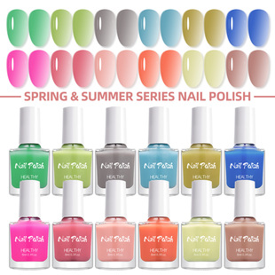 Cross-Border New Nail Polish Set Nude Color Whitening Semi-Transparent Solid Color Nail Polish Set Water-Based No-Bake Wholesale