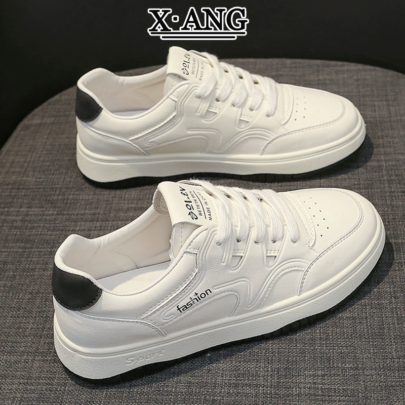 Женские белые кроссовки из натуральной кожи, на плоской подошве, новинка весны 2025 года, повседневная обувь на мягкой подошве, женские спортивные туфли.