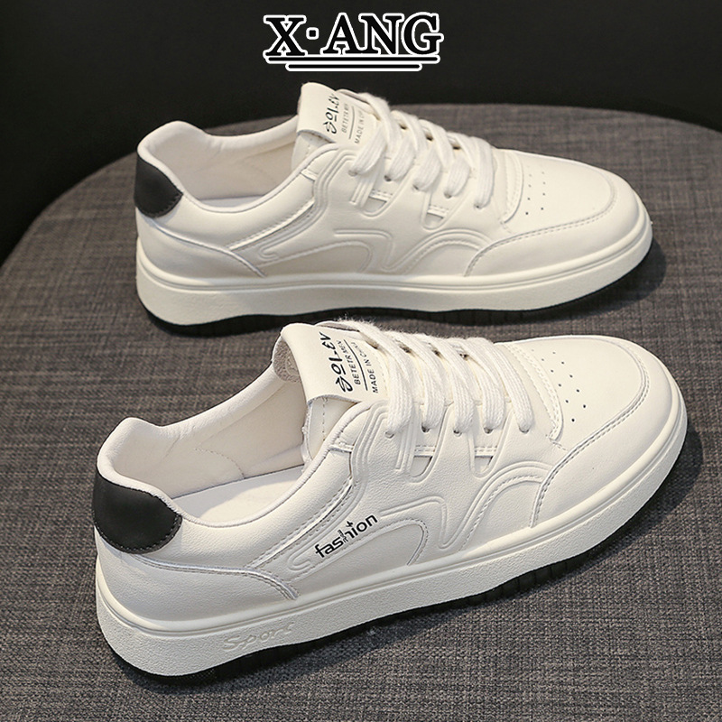 Genuine Leather White Shoes for Women, Flat Sneakers, 2026 Spring New Style, Soft-Soled Single Shoes, Casual Shoes, Women's Sports Shoes