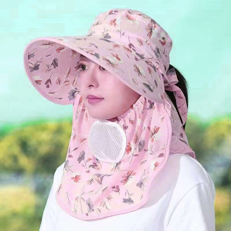 Zomerhoed voor dames met brede rand uv-bescherming winddicht_voghion.com