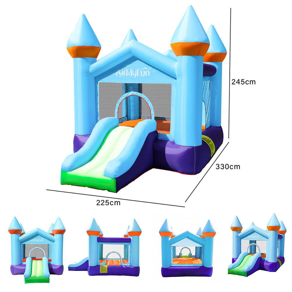 AMF | Hogar pequeño castillo para niños pequeño tobogán para el hogar pequeño castillo inflable para niños domésticos