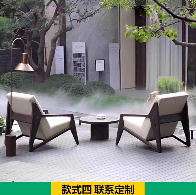 Sofá de aluminio al aire libre Villa paisaje diseñador de muebles asientos al aire libre balcón hotel ventas image 10