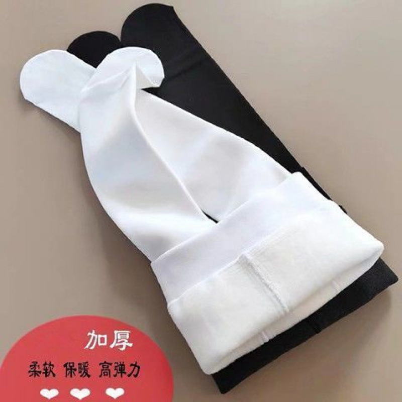 兒童連褲襪秋冬加厚加絨絲襪白色打底褲光腿練功跳童舞蹈襪子