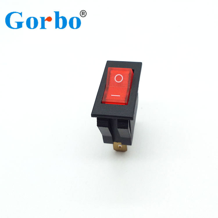 船型开关 电器开关打印机开关翘板开关KCD3 3脚2档带灯