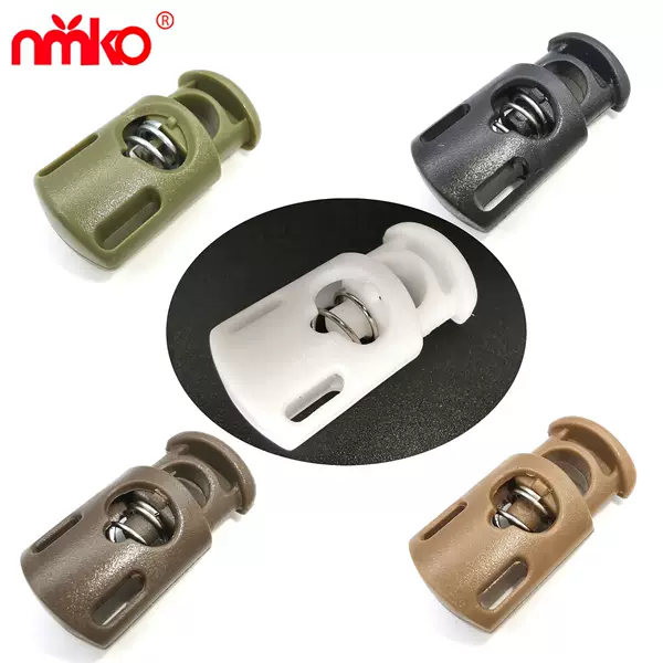 Factory Ready Stock Plastic Cord Buckle, Double-Hole Spring Buckle, Elastic Cord End Buckle, Plastic Adjustable Cord Buckle, Spring Buckle