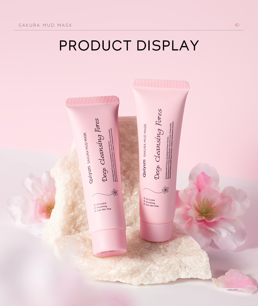 Cross-border QUIYUM Cherry Blossom Mask Mud (Color Box) 30g Cleansing, Hydrating and Moisturizing FDA factory wholesale in stock undefined