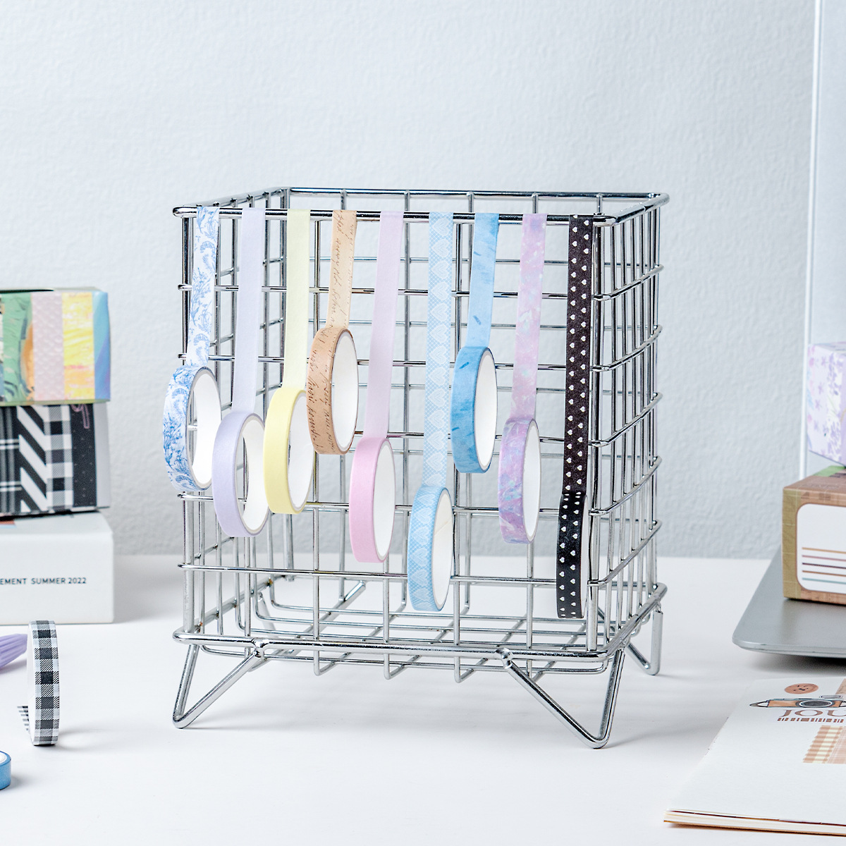 Serie de rayas de luces y sombras y juego de cinta de papel 20 estuche de cinta decorativa de bricolaje con sal de viento