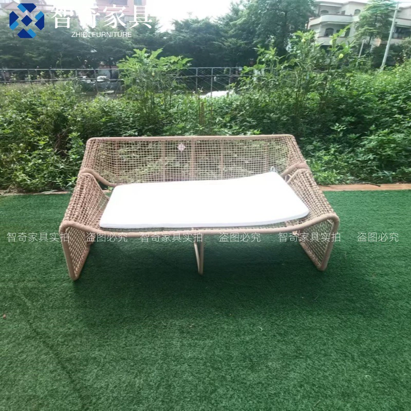 Открытый мебельный сеть Red B & B одноместный ротанговый стул Вилла балкон внутренний двор диван желтый крученый чайный столик комбинация дивана