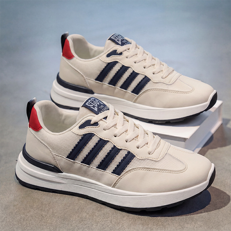 Zapatos deportivos de ocio transpirables en la superficie de la red, zapatos de papá estudiantil con suela gruesa, nuevos zapatos para hombres en verano de 2026